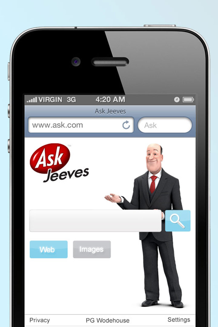 Ask Jeeves IOS Search Engine Design